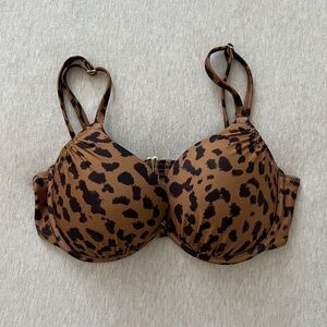 push-up cheetah print swimsuit top